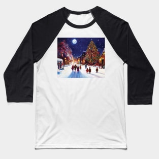 Christmas in old town London - Scene 8 Baseball T-Shirt